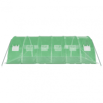 Seră cu cadru din oțel, verde, 24 m², 6x4x2 m - Img 8