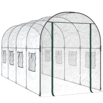Seră transparentă 160x400x190 cm PVC/oțel vopsit electrostatic - Img 2