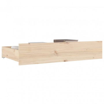 Sertare pentru pat, 4 buc., lemn masiv de pin - Img 5