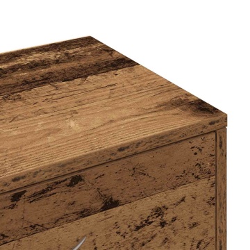 Servantă cu 6 sertare, Lemn vechi, 50 x 34 x 96 cm, PAL - Img 6