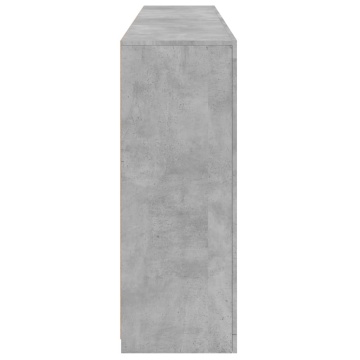 Servantă cu lumini LED, gri beton, 181,5x37x100 cm - Img 6