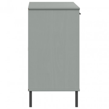 Servantă cu picioare metalice „OSLO” gri 113x40x77 cm lemn - Img 5