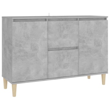Servantă, gri beton, 101x35x70 cm, lemn prelucrat - Img 2