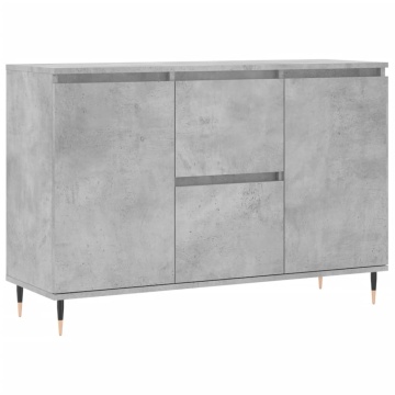 Servantă, gri beton, 104x35x70 cm, lemn prelucrat - Img 2