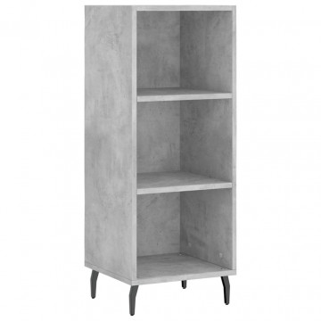 Servantă, gri beton, 34,5x32,5x90 cm, lemn prelucrat - Img 2