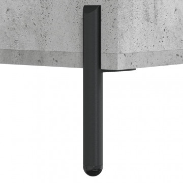Servantă, gri beton, 34,5x32,5x90 cm, lemn prelucrat - Img 6