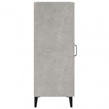 Servantă, gri beton, 34,5x34x90 cm, lemn compozit - Img 5