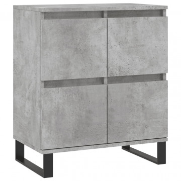 Servantă, gri beton, 60x35x70 cm, lemn prelucrat - Img 2