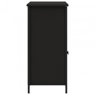 Servantă, negru, 100x35x75 cm, lemn prelucrat - Img 6
