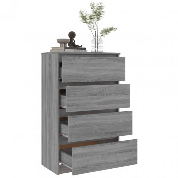 Servantă, sonoma gri, 60x35x98,5 cm, lemn prelucrat - Img 4