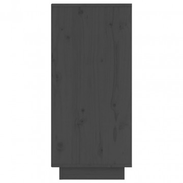 Servante, 2 buc., gri, 31,5x34x75 cm, lemn masiv de pin - Img 5