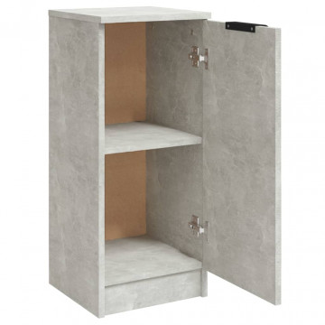 Servante, 2 buc., gri beton, 30x30x70 cm, lemn compozit - Img 6