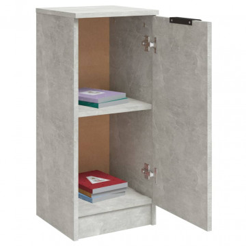 Servante, 2 buc., gri beton, 30x30x70 cm, lemn compozit - Img 8