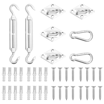 Set accesorii parasolar, 8 piese, oțel inoxidabil - Img 1