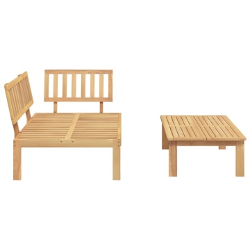 Set canapea din paleți de grădină, 2 piese, lemn masiv acacia - Img 4