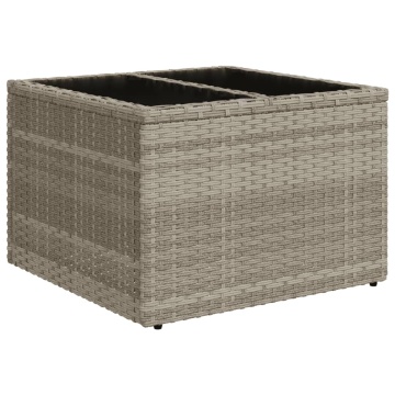 Set canapele de grădină cu perne, 7piese gri deschis poliratan - Img 5