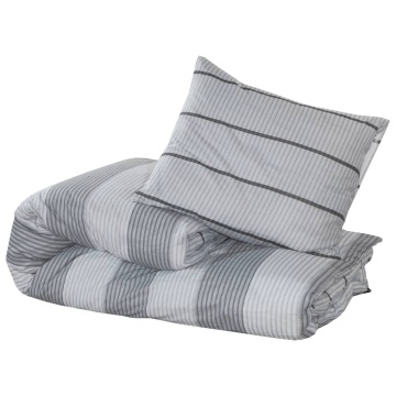 Set cu husă de pilotă, gri, 200x220 cm, bumbac - Img 3