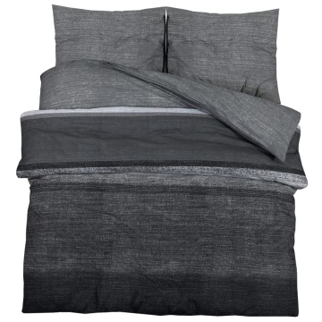 Set cu husă de pilotă, gri închis, 240x220 cm, bumbac - Img 2