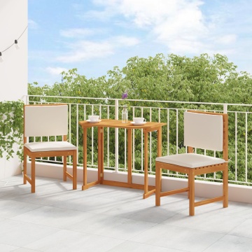 Set de 2 scaune de grădină fără brațe, cu perne, din lemn solid de acacia, marca - Img 3