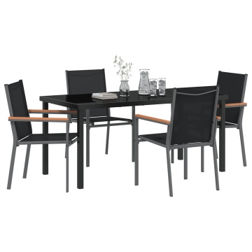 Set de 3 Negru Textilenă și oțel vopsit electrostatic Standard - Img 3