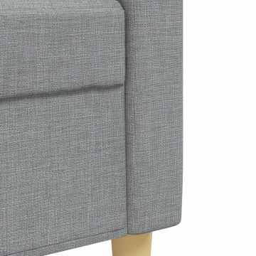 Set de canapele, 3 piese, gri deschis, textil - Img 6