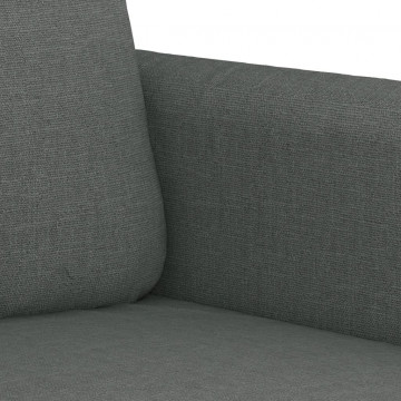 Set de canapele cu perne, 2 piese, gri închis, material textil - Img 6