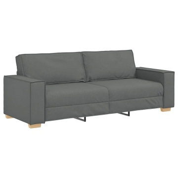 Set de canapele cu perne, 2 piese, gri închis, textil - Img 8