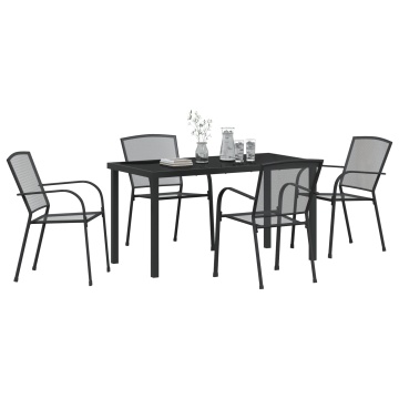 Set de Dining de Grădină 5 Piese Antracit Oțel - Img 3