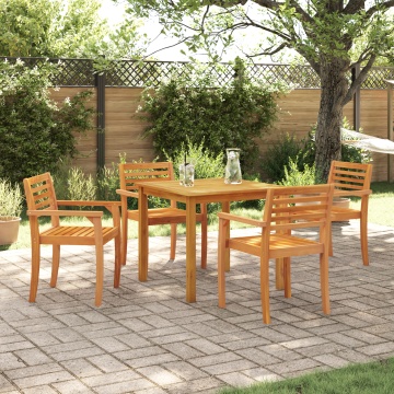 Set de dining pentru grădină , 5 piese, din lemn masiv de acacia - Img 1