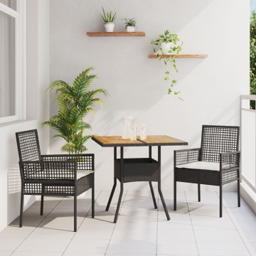 Set de Dining pentru Grădină cu Perne Gri din Ratan Poli - Img 1
