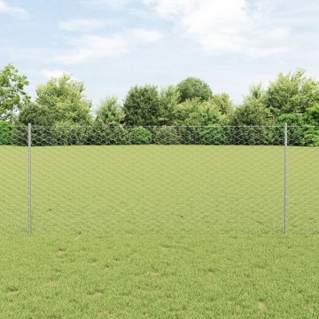 Set de gard hexagonal Set de 2 Oțel galvanizat 25 x 1 m Durabil - Img 1