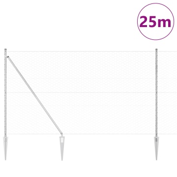 Set de Garduri Set de 2 Oțel Galvanizat 25 x 1.5 m Durabil - Img 3