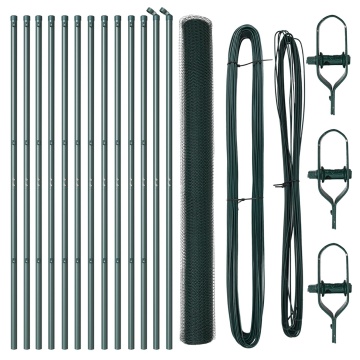 Set de Garduri Set de 2 Verde Metal 25 x 1.5 m Durabil - Img 2