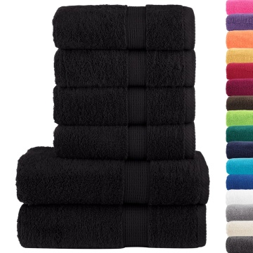Set de prosoape premium SOLUND, 6 piese, negru, 600 g/m² - Img 2
