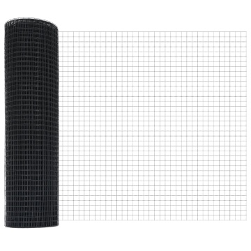 Set de Stâlpi Fencing Set de 2 Gri, Negru Metal, Plastic - Img 4