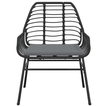Set de sufragerie de grădină 5 piese neagră Sticlă Poly Rattan - Img 8