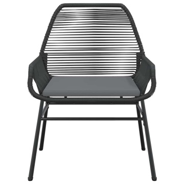 Set de sufragerie de grădină 5 piese neagră Sticlă Poly Rattan - Img 5