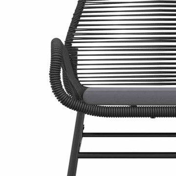 Set de sufragerie de grădină 5 piese neagră Sticlă Poly Rattan - Img 7