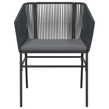 Set de sufragerie de grădină 5 piese neagră Sticlă Poly Rattan - Img 8