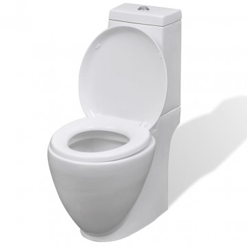 Set de toaletă și bideu, ceramică albă - Img 2