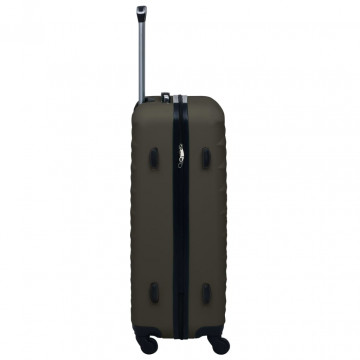 Set de valize cu carcasă rigidă, 3 piese, antracit, ABS - Img 4