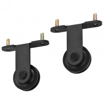Set feronerie pentru uși glisante SKIEN, negru, 183 cm, oțel - Img 4