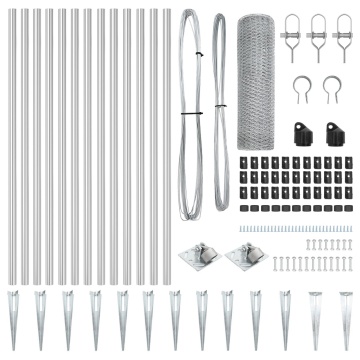 Set Gard Set de 2 Oțel galvanizat 25 x 0.5 m Rezistent - Img 3