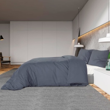 Set lenjerie cu husă de pilotă, antracit, 200x200 cm microfibră - Img 4