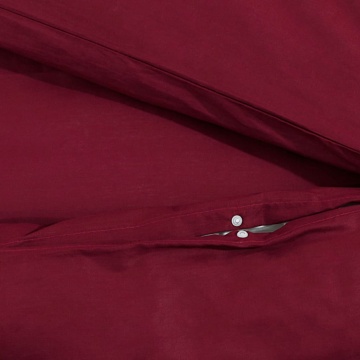 Set lenjerie cu husă de pilotă, bordo, 260x220 cm, bumbac - Img 7
