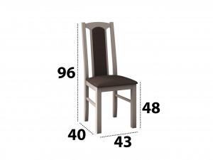 Set masa extensibila 160x200cm cu 6 scaune tapitate, mb-12 venus1 si s-37 boss7 s6, sonoma, lemn masiv de fag, stofa - Img 4