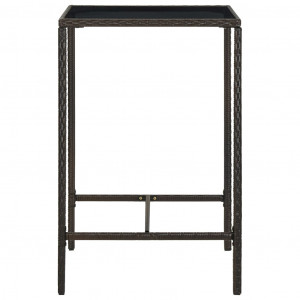 Set mobilier bar de grădină, 5 piese, maro, poliratan - Img 4