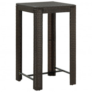 Set mobilier bar de grădină, cu perne, 5 piese, maro, poliratan - Img 6
