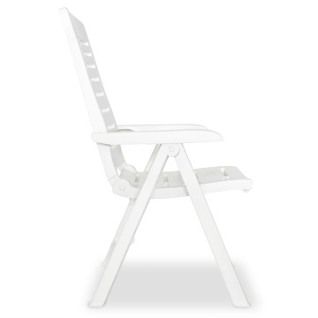 Set mobilier bistro, 3 piese, alb, plastic - Img 5