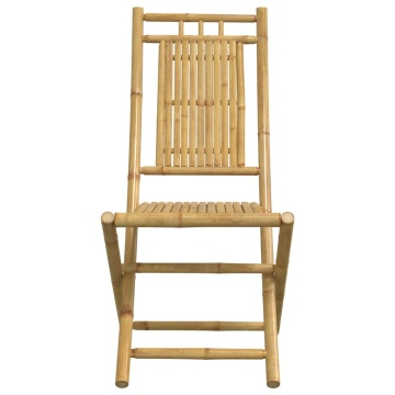 Set mobilier bistro, 3 piese, bambus - Img 7